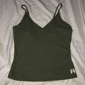 Army Green VS Tank w/ U-shaped open back! So cute!